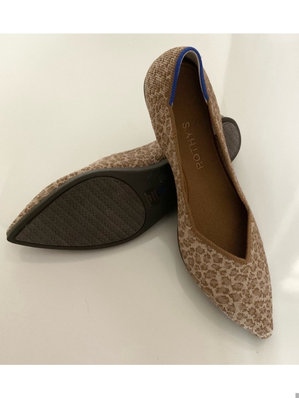 Rothy's Leopard-Print Pointed Toe Flats